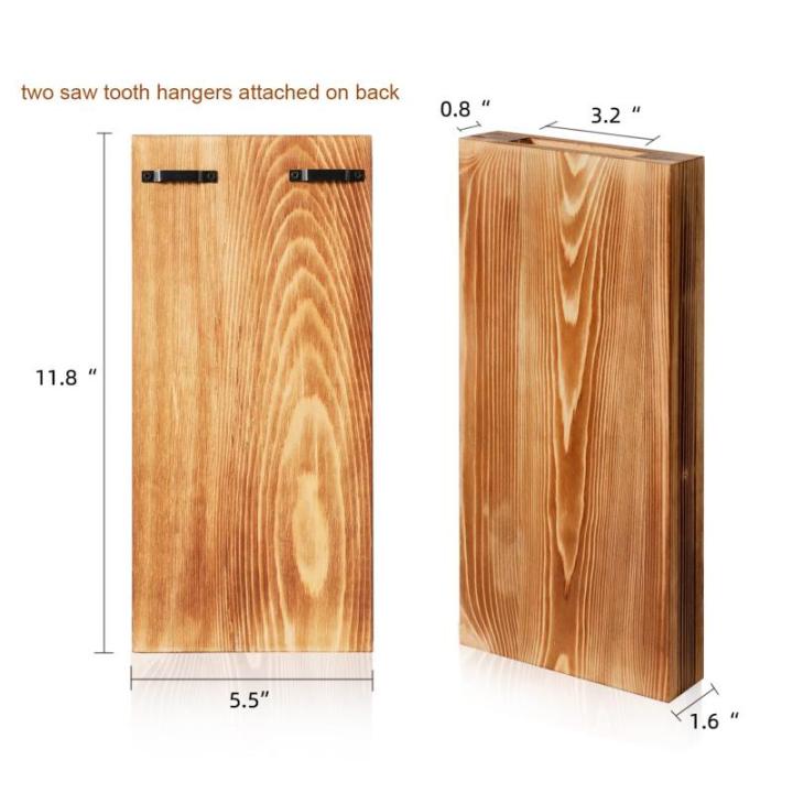 2 stuks houten wandplanter voor gedroogde bloemen en kunstgroen kamerplantenhouder, houten zakvaas, moderne boerderij wanddecoratie voor woonkamer slaapkamer badkamer decoraties (b