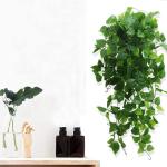 2 Stuks Kunstmatige Hangende Wijnstokken Planten Faux, Muur Hangende Planten Groen, nep Hangende klimop, voor Huis Huis Slaapkamer Tuin Binnen Buiten Hangende Mand Bruiloft Decor