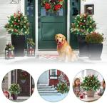Künstlicher Weihnachtsbaum mit Außenbeleuchtung, Dekoration, simulierte Landschaft, Kiefer für Gartennadeln, Ambiente im Freien, Urlaub, goldener kleiner Füllstoff, Pflanzgefä