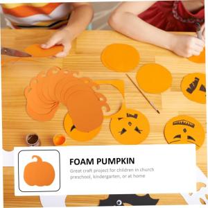 160 Stk Halloween-Kürbis orangefarbene Aufkleber Haustürschild Handdekor Kürbis-Dekorationsset für Kinder Schaumkürbisse zum Basteln künstliche Kürbisse Lieferungen Kindersc