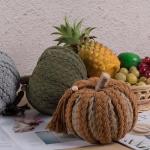 Charmanter gedrehter Seil-Kürbis für den Herbst und Zuhause, verschönern Sie Ihre Thanksgiving-Veranstaltungen mit diesem Dekor (D)
