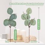 18 stuks kunstmatige eucalyptus-decoratie, eucalyptus kunsttakken, decoratieve kunst, decoratieve takken, bladeren, eucalyptusbladeren, , groene kunstplant voor bruiloft, tuin,