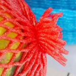 Kleur Fruitschuim Netto Hoes Set Pocket Long Roll Schokdemper Beschermende verpakking Groente Kiwi Bloemkool Appel Cantaloupe Mango (Kleur: 9cmx20m Geel, Maat: 1 Roll)