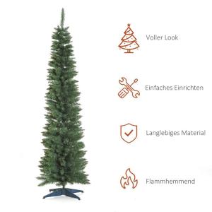 kerstboom dennenboom met kunststof standaard 499 takpunten pvc groen Ø 60 x 210 h cm