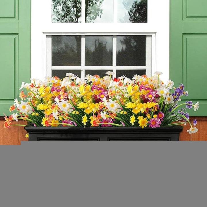 Künstliche Blumen Gänseblümchen UV-beständig Farbecht Kunststoff Pflanze für Home Decor