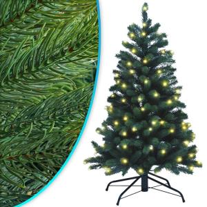 Kerstboom -Xmas Premium 120 cm met LED Fairy Lights - Kunstmatige volledig PE dennenboom van 100% spuitgegoten - bedrieglijk echte kunstboom - B1 moeilijk ontvlambaar