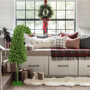 Künstlicher Weihnachtsbaum, biegbarer, skurriler Weihnachtsbaum mit Ständer, schiefer Hals, Weihnachtsbaum für Outdoor, Urlaub, Zuhause, Büro, Party, einfache Montage