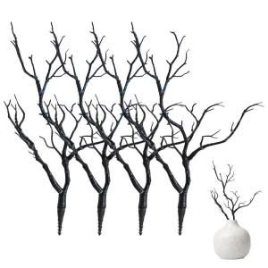 4 Stück Dried Tree Branches Artificial Antler Branch, Simulated Plastic Coral Branch, Plant Twigs Plastic Dry Branches, for Decoration for Christmas Party Various Festivals Home H