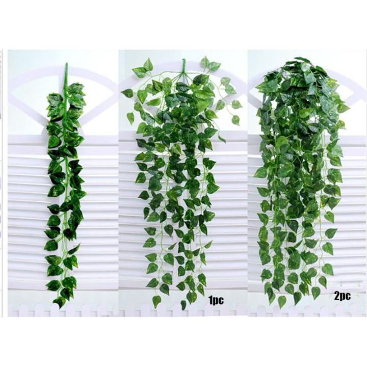 Hangende , klimop, hangende kunstplant, 90 cm, bladeren, slinger voor binnen en buiten, bruiloft, feest, tuin, wanddecoratie, huis tuin wanddecoratie (B)