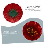 14 STK Künstliche Blumen Strauß Kleine Weihnachtsdeko Christbaumschmuck Weihnachtsstern Gefälschter Weihnachtsstern Blumengirlande Mini-weihnachtsschmuck Mini-Kranz Gold Sport R