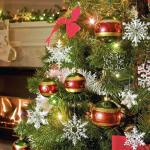 45 stuks kerstdecoratie sneeuwvlokken om op te hangen, acryl sneeuwvlokkendecoratie, ijspegels, hangende decoratie voor kerstboomversiering, raamdecoratie, winterdecoratie, feestsn