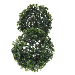2St Simulierter Mailänder Ball Formschnittbälle mit Solarleuchten künstliche Buchsbaumkugeln kunstpflanze zimmerpflanzen künstliche Pflanzen hängender Grasball Simulation Gras
