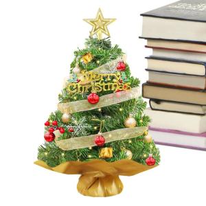 Festive Tree, Cute Table Tree, Pre Lit Tree Holiday Tabletop Decoration, Christmas Tree Ornament, Faux Christmas Tree, Seasonal Home Decors, Compact Christmas Tree, Colorful Tablet