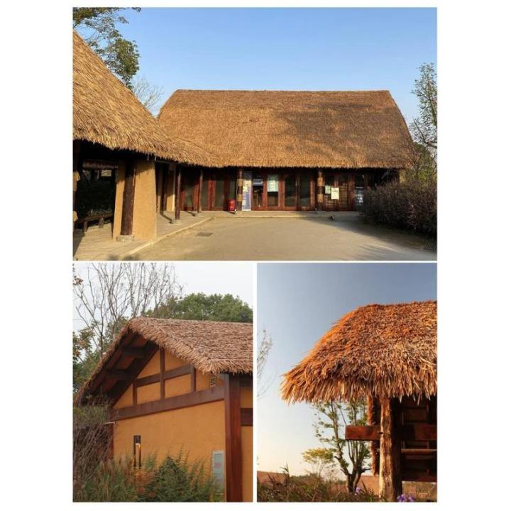 Tiki Strohrolle Künstliche Mexikanische Palmenstrohrollen Wiederverwendbare Tiki-Bar Duck Boat Jalousien Palapa Strohdach (Color : Spotted Yellow, Size : 0.5x1m/19x39in)