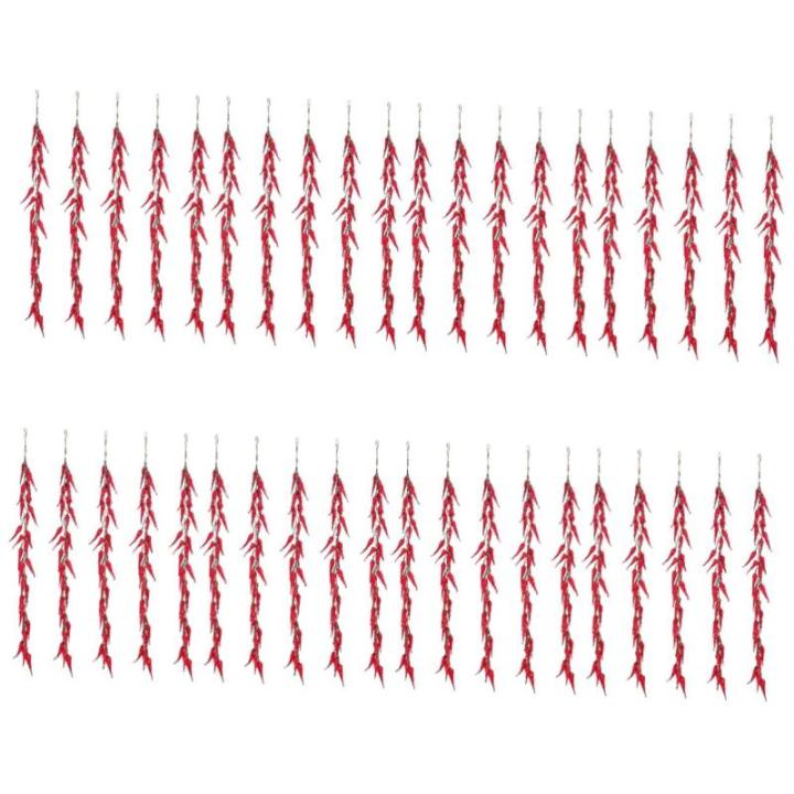 40 STK Chili-Pfeffer-Modelldekoration künstliche Pflanzenornamente Wand-Chili-Anhänger Kunstrot wandverkleidung Wand polsterung kunstpflanze rote Paprika Simulation Pfeffer Schau