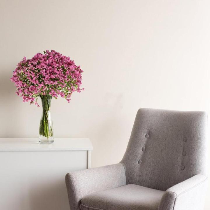 1403 , 16 stuks, , Gypsophila, , boeketten, voor bruiloft, bruid, feest, woondecoratie, roze