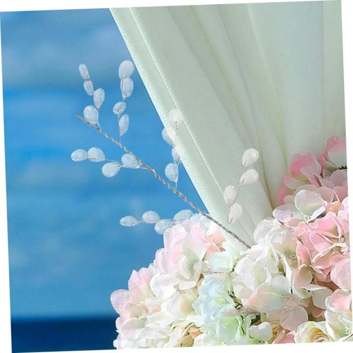 20 Stück Kristallperlen Blumen Hochzeit Zuhause DIY Zubehör Acryl Ranke Hochzeit Party DIY Handwerk Hochzeit Pflanzenknospenzweig Künstlicher Blumenzweig