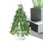 Glas-Weihnachtsbaum, Tisch-Weihnachtsbaum | Kleine Tisch-Weihnachtsbaum-Figur - Sammlerkunst-Glasstatue, Tisch-Weihnachtsbaum, Puppenhaus, Miniatur-Winterfiguren für die Weihnacht