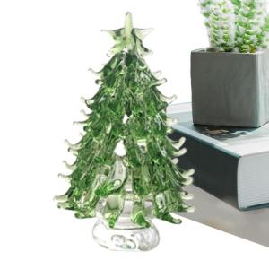 Glas-Weihnachtsbaum, Tisch-Weihnachtsbaum | Kleine Tisch-Weihnachtsbaum-Figur - Sammlerkunst-Glasstatue, Tisch-Weihnachtsbaum, Puppenhaus, Miniatur-Winterfiguren für die Weihnacht