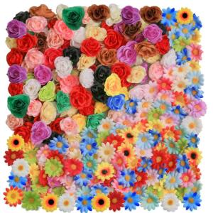 200 stuks , madeliefjes, kunstrozen, kunstzonnebloemen, decoratie voor bruiloften, feesten, thuis