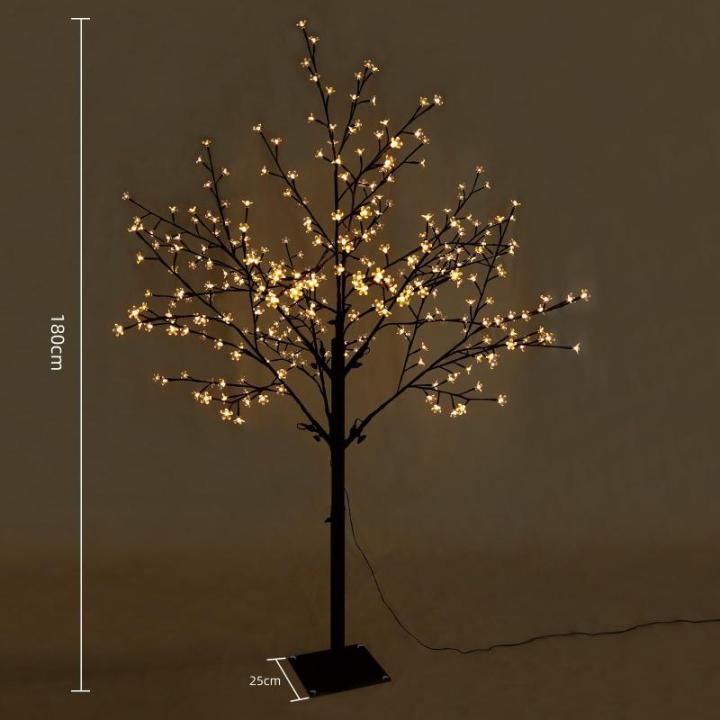 CushHom Led-lichtboom voor binnen en buiten, voor binnen en buiten, kersenbloesemboom, lichtdecoratie, warmwit, IP44, 180 cm, 336 leds