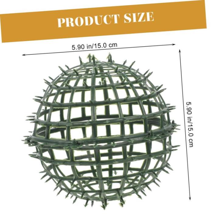 6 stuks bloemstuk bolvormig plantenrek bloemenboeket accessoires bloemenstandaard bloemenkrans van draad topiary-kooi metalen lijn kunstmatig plastic