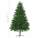 Künstlicher Weihnachtsbaum mit Beleuchtung Kugeln Tannenbaum Christbaum Tanne Unecht Weihnachtsdeko 180 cm Grün