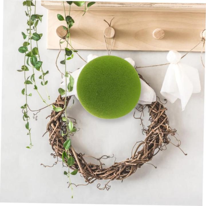 2St Simulierter Moosball Kunstmooskugeln als Vasenfüller fensterdeko selber Machen gartenmoos schmuck kunstpflanze kunstplflanze Party Mooskugel simuliertes Mooskugeldekor Schaum