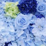 Blaue Simulierte Hochzeitsblumenwand, Blumenarrangement, Blumen-Wandpaneel-Set, Künstliche Wand, Blumen-Hintergrund, 3D-Seide, Hortensie, Rose, Blumenpaneel Für Fotohintergrund, 