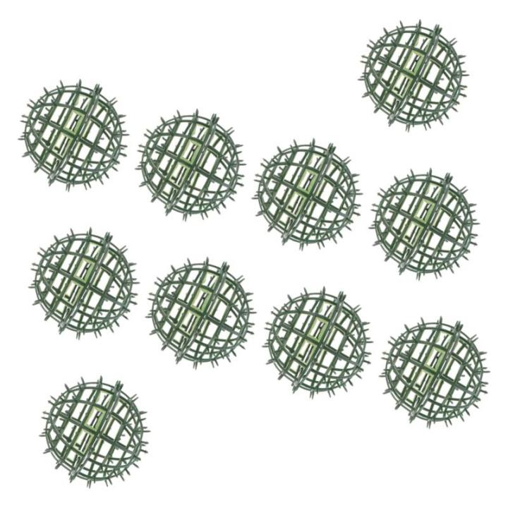 10 STK Kunststoff Blumen kugelst änder Kunstpflanze grüner Kugelrahmen Blumenband künstliche blüten Artificial künstliche Blumen Blumenkugelgestelle Grasballrahmen Plastik