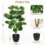 Kunstplant in zwarte pot, 68 cm hoog, kunstmatige Aralia Balfour boom, kunstmatige Aralia Polyscias Fabian plant, kunstboom, potplant voor thuis, kantoor, woonkamer, decoratie