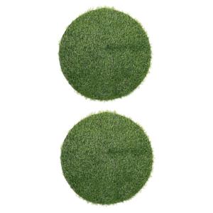 2st Schachtdeckel Dekoration Rasen Herbst Tischsets Platzdeckchen Kunstrasen Tischdekoration Für Die Dekoration des Esstisches Esstischdekoration Gefälschte Grasmatte Plastik Gre