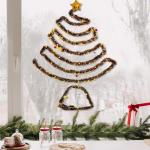 Hängender Weihnachtsbaum, Wand-Weihnachtsbaum | Hängender beleuchteter Weihnachtsbaum - Weihnachtsdekoration, Partys, dekoratives Zubehör, platzsparender Baumschmuck zum Aufhän