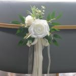 6 Stück Hochzeitszeremonie Ornamente Raffinierte Stuhlverzierungen Mit Künstlichen Blumen Kirchenbänken Blumen