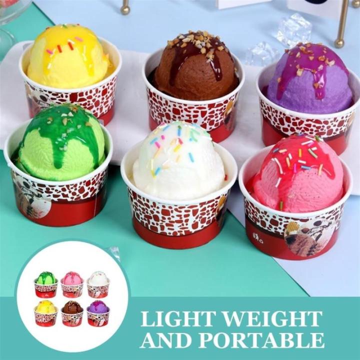 Fake Kuchen künstliche Kuchen 6 Pcs Künstliche EIS Modell Gefälschte Dessert Modell Simulation Lebensmittel Display Foto Requisiten Realistisches Essen
