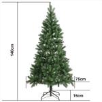 Kerstboom Kunstboom Metalen Voet 140 cm PE Dichte Takken Kerstboom Groen