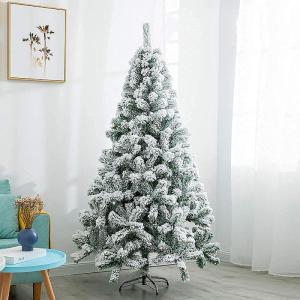 Weihnachtsbaum Weihnachtsbaum Realistischer Schnee mit klappbarem Metallständer Einfache Montage Pop-up Künstliche Frostbäume 0821 (Farbe: Grün; Größe: 2,4 m) (Grün 6ft(1,8 