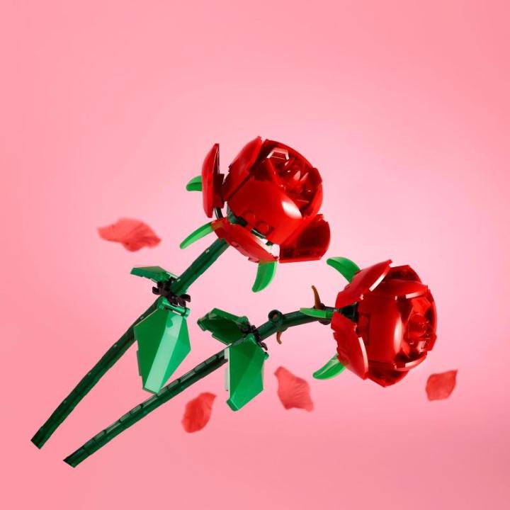 Rozen, Bloemen Bouwpakket voor Kinderen, Compatibel met Bloemenboeket Set, Woonaccessoire of Bureau Accessoire, Kerstcadeau voor Haar en Hem, Decoratie voor Meisjes en Jongens 4046