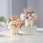 Kunstblumen Künstliche Pflanzen, europäische Keramikvase, Büro, Kaffee, Desktop, künstliche Blumen im Topf, künstliche Nelkendekoration für jeden Anlass