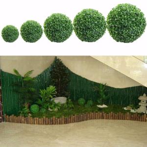 Grüner Kunststoff-Pflanzenkugel, Dekoration für Zuhause, Outdoor, Hochzeit, Party, Dekoration, Pflanzen, Grasball, 10 cm bis 40 cm (40 cm)