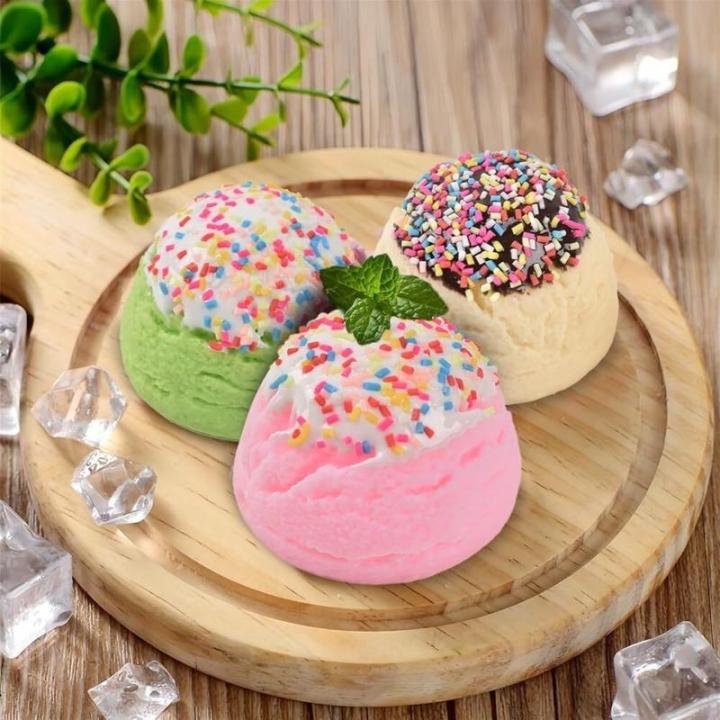 Fake Kuchen künstliche Kuchen Künstliche Eisportionierer Bälle 5 Stücke Faux Eiskugeln Simulation Kuchen Gefälschte Lebensmittel Desserts Realistisches Essen