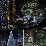 Kerstboomverlichting Wit, 20M 200 LED Lichtsnoer, Waterdicht Lichtketting, Kerstlichtsnoer, voor en buiten, 8 verlichtingsmodi, Timerfuncties, Decoratie Kerstmis