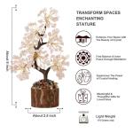 Rozenkwarts steen boom edelstenen kristal boom kristallen roze decoratieve steen grote levensboom geldboom kristal geluksbrenger boom esoterisch geschenken veel geluk