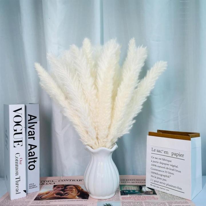 Gedroogde pampasdecoratie, gedroogde bloemen, natuurlijk, doe-het-zelf, droogbloemen, boeket, ideaal voor boho, woonkamer, bruiloft, slaapkamer en vazen (LZGSGO-0109)