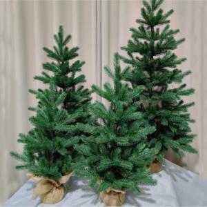 Weihnachtsbaum Künstlich Künstlicher Weihnachtsbaum, Saisonale Innendekoration Mit Dekorativem Sackleinensockel Weihnachten(90cm)