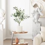 Kunstmatige olijfboom, 60 cm, , grote kunstolijfboom, kunstboom, ziet eruit als echt voor woonkamer, slaapkamer, kantoor, decoratie