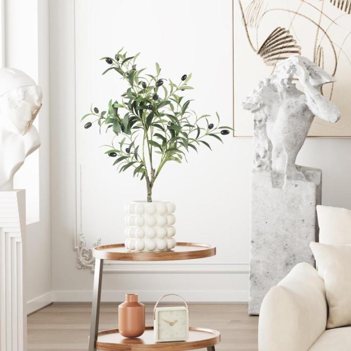 Kunstmatige olijfboom, 60 cm, , grote kunstolijfboom, kunstboom, ziet eruit als echt voor woonkamer, slaapkamer, kantoor, decoratie