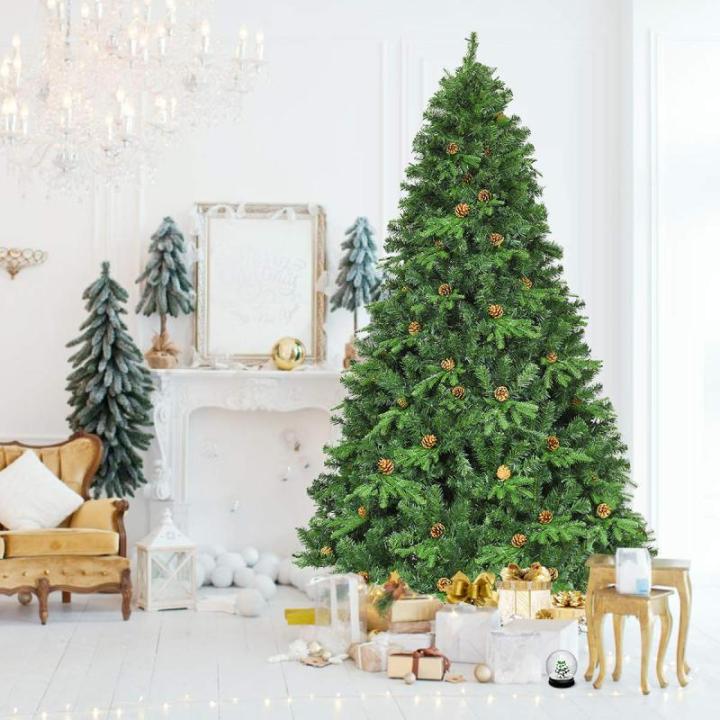 Kunstkerstboom met led-lichtkettingen, kerstboom met verlichting, 210/225/240 cm, groen