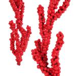 25 x decoratieve tak, decoratieve hulstbessen als knutselbenodigdheden, doe-het-zelf accessoires voor kransen en bloemstukken, kleine bessen, strooidecoratie (25 stuks, veel rode b