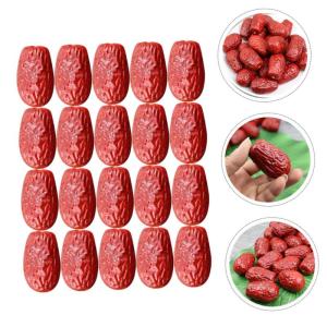 1 Satz Simulierte Jujube Hochzeitsdeko Hochzeits Dekoration Hohzeitdeko Easy Putz Modell Mit Fruchtdatteln Jujube-ausstellungsformen Künstliche Früchte Falsches Datum PVC 30st